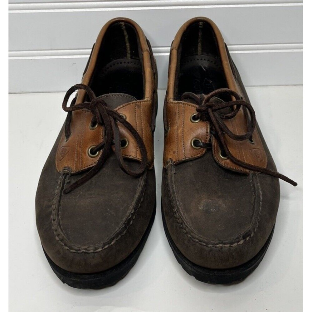 Florsheim Outdoorsman Brown Leather Casual Laced Loafers Boat Shoes Men's 8.5